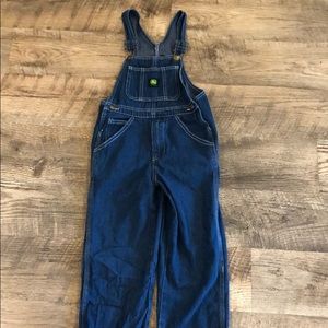 John Deere denim overalls boys small